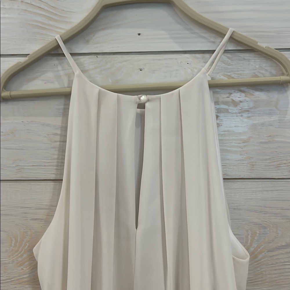 Caramela Cream Halter Sundress Wedding Guest - Picture 8 of 14